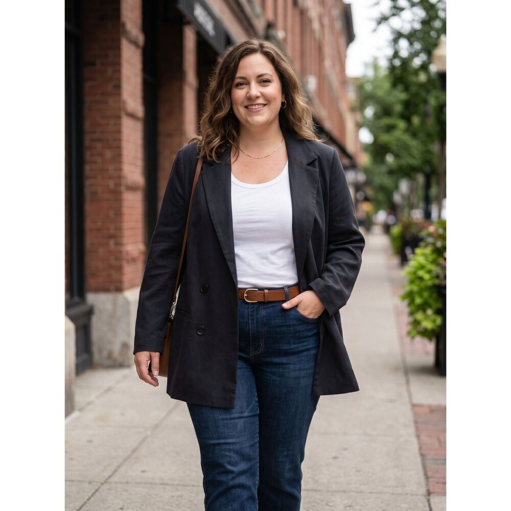 Arna York Plus Size Black Blazer Jacket NWT 22 Career Office